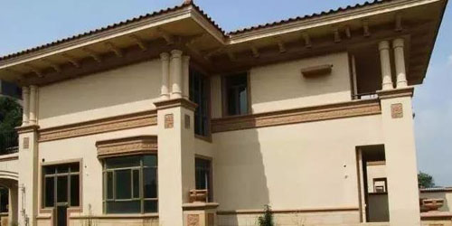 在農(nóng)村小別墅用真石漆裝修外墻，效果圖美絕了